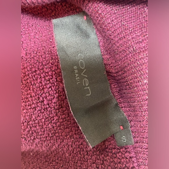 ✨🍇 Timeless Boho Elegance: Vintage Plum Sparkle Cardigan 🍇✨ - Picture 11 of 11